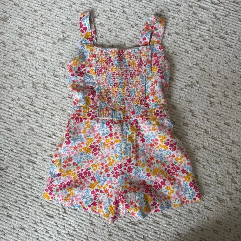NWT Old Navy Multicolor Girls Floral Kids Romper M (8)
